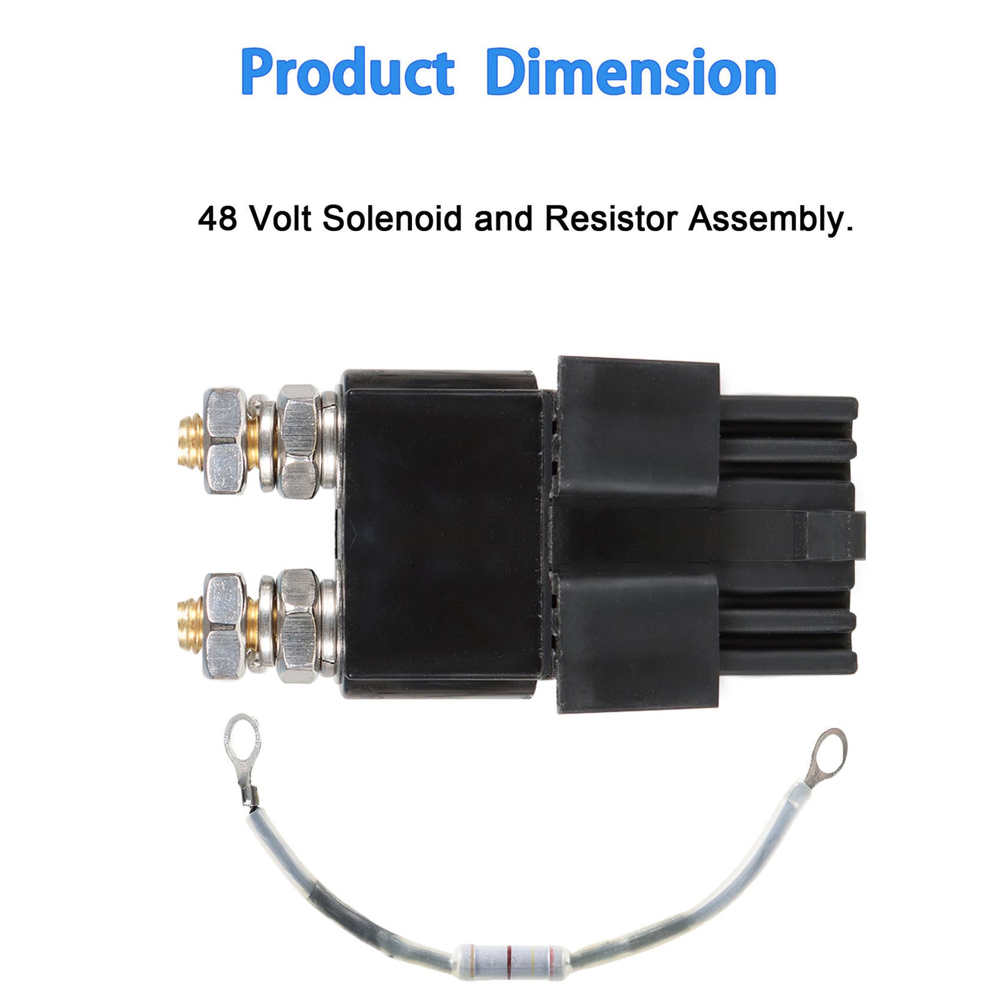 munirater 48 Volt Solenoid and Resistor Assembly Replacement for Club Car DS & Precedent Golf Cart 102865901