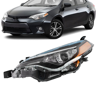 munirater Front Left LED Projector Headlight Headlamp Assembly with Amber Corner Driver Side Replacement for 2017-2019 Corolla L/LE/LE ECO 81150-02M70