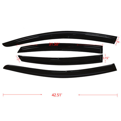 munirater Side Window Visors Rain Guard Wind Vent Shade Deflector Replacement for 2015-2019 Hyundai Sonata
