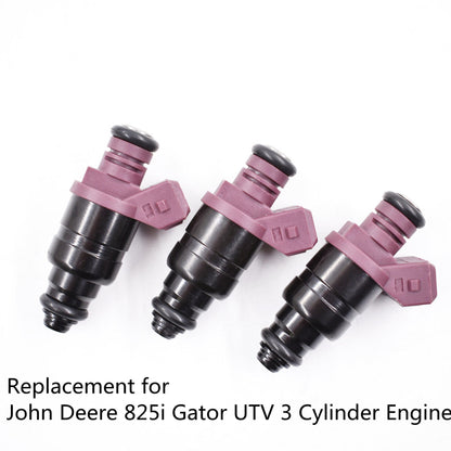 munirater 3-Pack Fuel Injectors Replacement for John Deere 825i Gator 3 Cylinder 5WY2404A