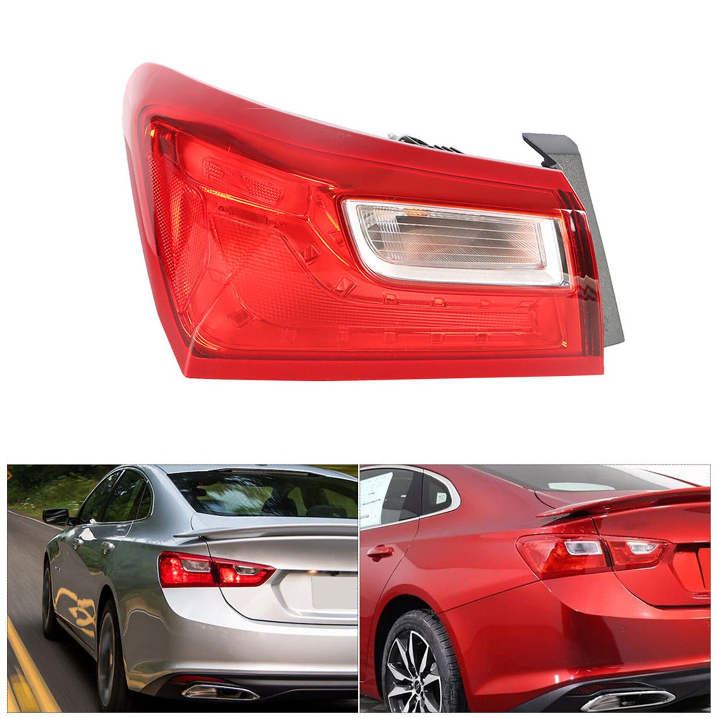 munirater 1-Pack Rear Left Non-LED Tail Light Brake Lamp Assembly Replacement for 2016-2021 Malibu Outer Driver Side 84132376 GM2804122