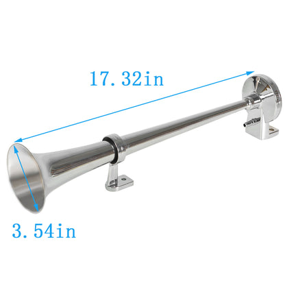 munirater Single Trumpet Air Horn Compressor 150DB 12V Electric Super Loud Raging Replacement for Van Train Car Truck Boat