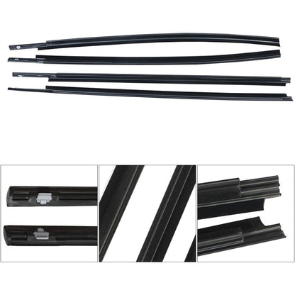 Window Weatherstrip Kit for 2007-2018 Toyota Tundra CrewMax, 4-Piece