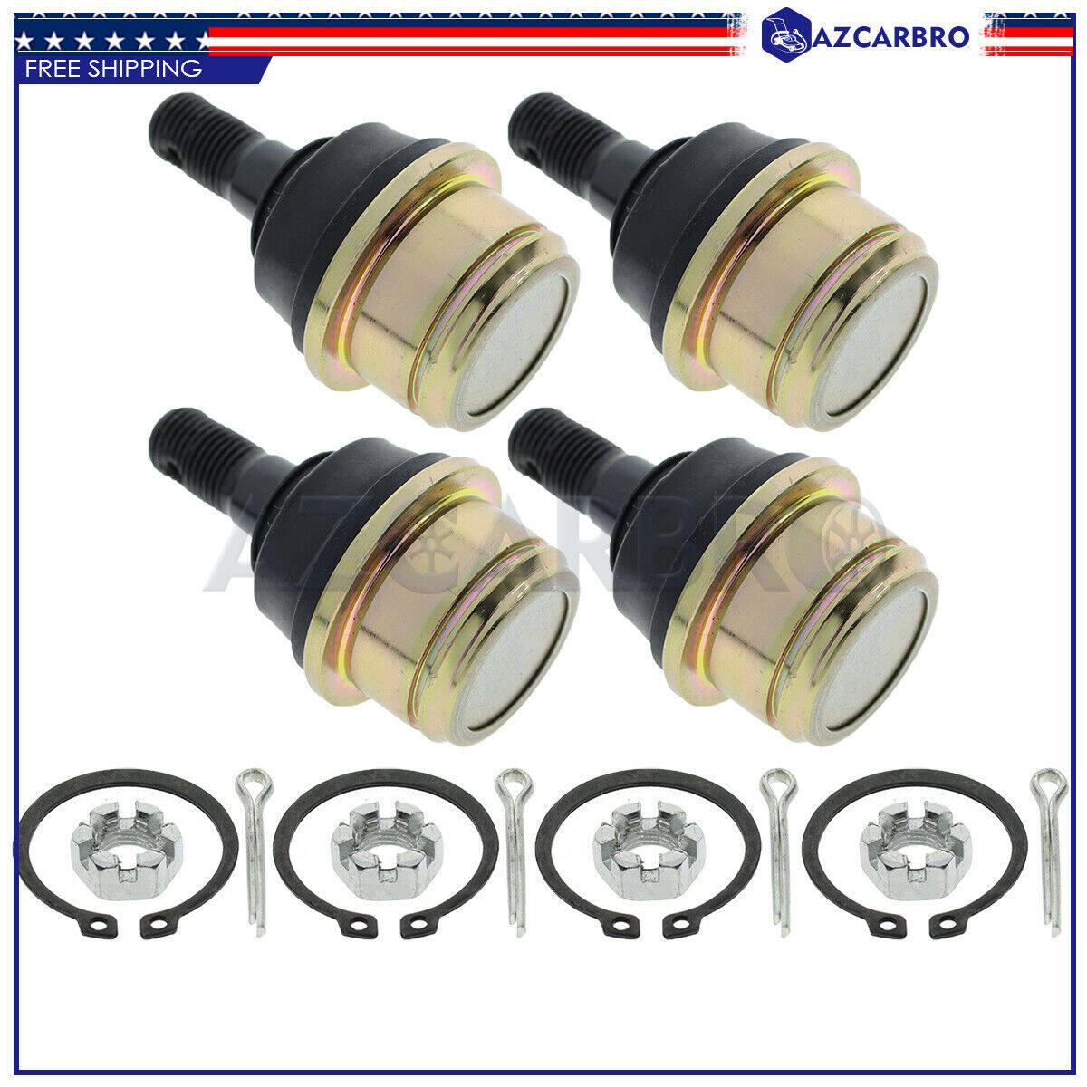 munirater Upper & Lower Ball Joints Replacement for Honda Rancher 350 TRX350TE TRX350TM 2000-2006 4-Pack