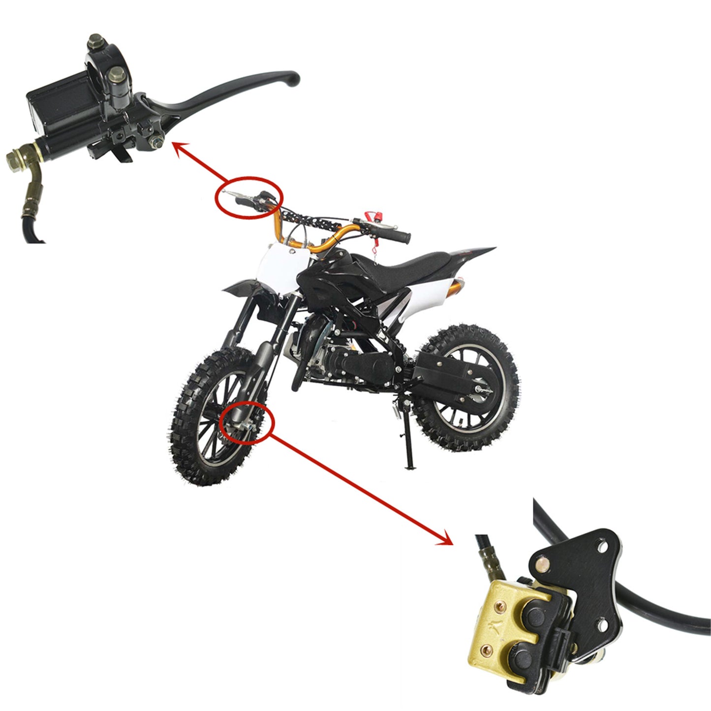 munirater Front Disc Brake Master Cylinder Hydraulic Replacement for 110cc 125cc Dirt Bike Go Kart Trolley ATV