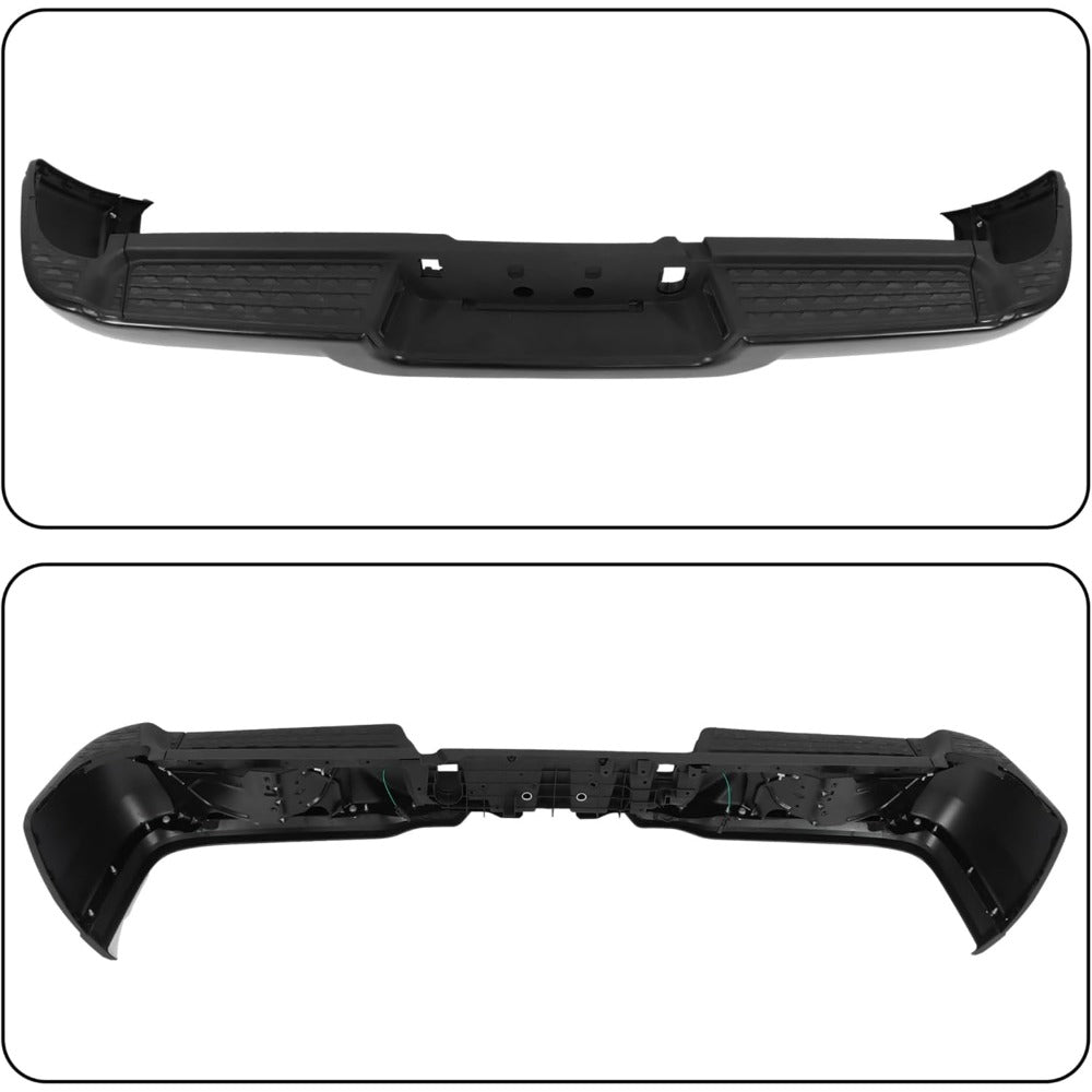 Black Rear Step Bumper for Ram 2500 / 3500 2019-2024, without Sensor or Light Openings, CH1103170