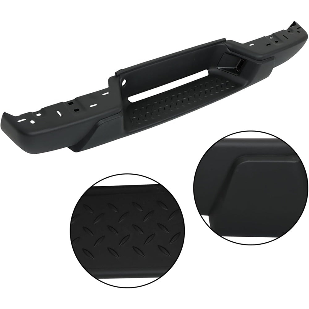 Black Steel Rear Step Bumper for Chevrolet Colorado & GMC Canyon 2008-2012, GM1103157
