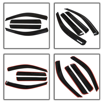 Munirater Side Window Visor Vent Rain Guard Black Acrylic Replacement for 1999-2004 Grand Cherokee