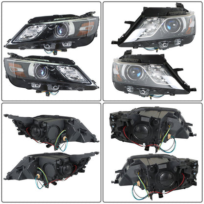 munirater Black Housing Projector Headlights Assembly Repalcement for 2015-2019 Impala Halogen Model Driver and Passenger Side