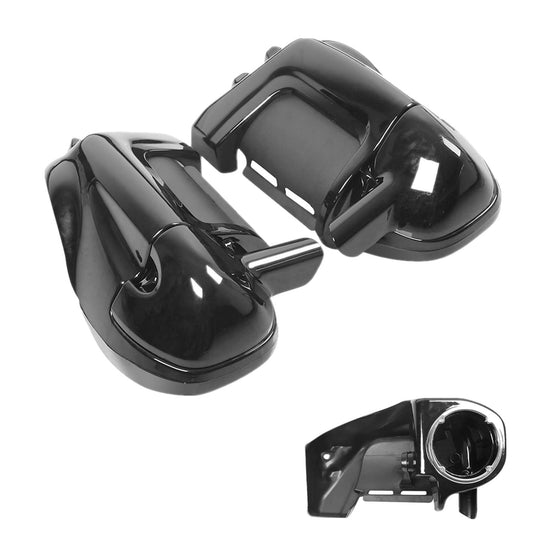 munirater Vivid Black Lower Vented Leg Fairing & 6.5 Speakers Pods Replacement for Touring Glide 83-13