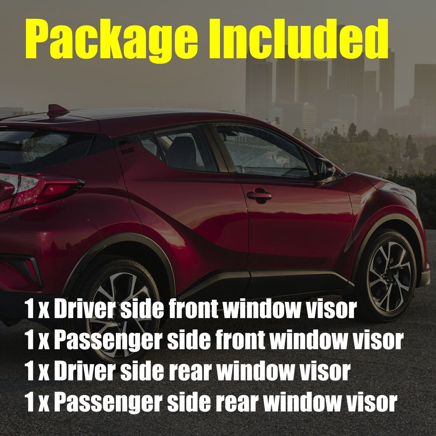 munirater Side Window Visors Deflectors Rain Guard Replacement for 2017-2020 Toyota C-HR CHR