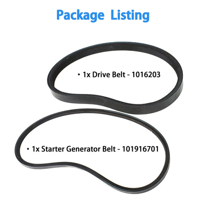 munirater Starter Generator & Drive Belt Replacement for Club Car 1997 - Up DS & 2004 - Up Precedent 101916701 1016203