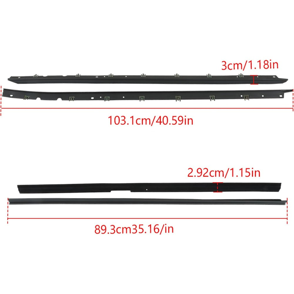 Window Sweep Weatherstrip Kit for 1984-1989 Chevrolet Corvette, 4-Piece