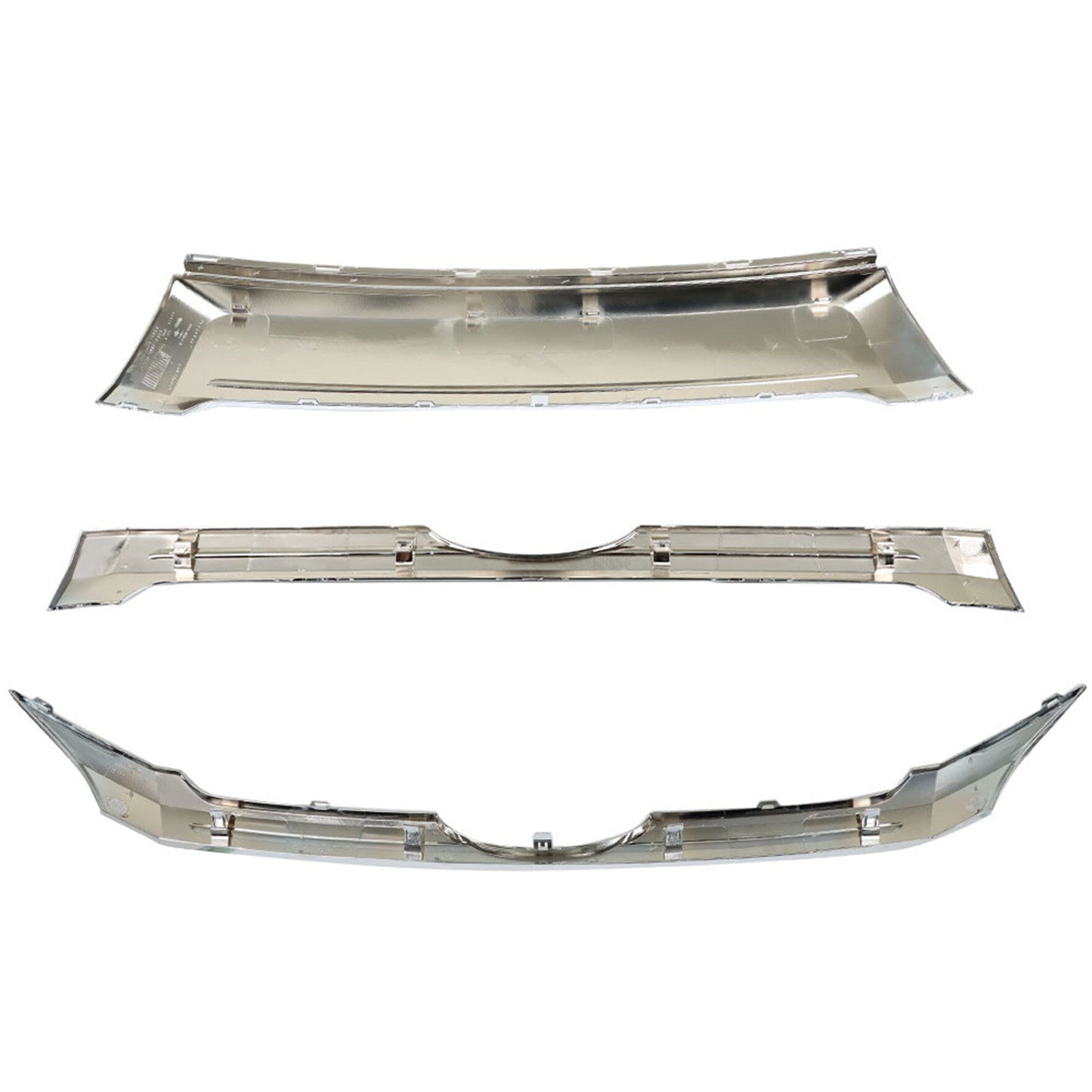 munirater 3PCS Front Bumper Upper & Center & Lower Grille Grills Set Replacement for 2011-2014 Edge Chrome