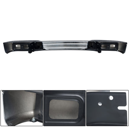 Rear Bumper Assembly Replacement for NV1500 NV2500 Replacement for NV1500 2012-2021 Replacement for NV2500 2012-2021, with Parking Aid Sensor Holes, Steel
