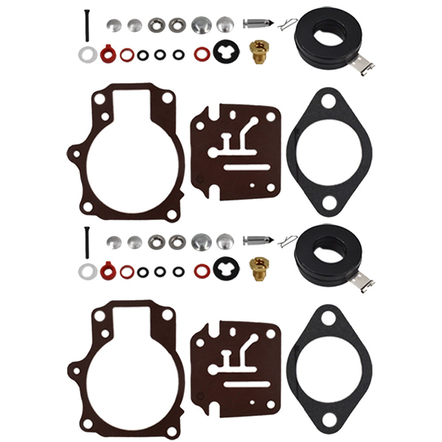 munirater 2 - Pack Carburetor Carb Rebuild Repair Kit with Float Replacement for Johnson 65 70 75 HP