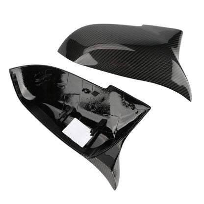 munirater 2PCS Side Mirror Cover Cap Gloss Carbon Fiber Black Replacement for 2013-2017 F30 F31 3-Series
