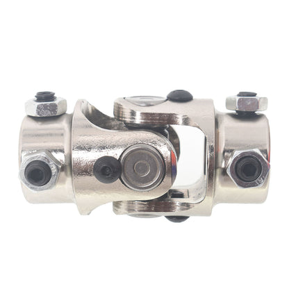 munirater 1-Pack 3/4 DD x 3/4 DD Chrome Single U-Joint Steering Shaft Universal Joint Replacement for Grinding Machines Automotive Part Levelers Automated Partking Lifts