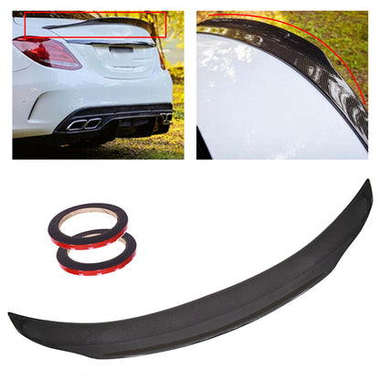 munirater Carbon Fiber Black Rear Trunk Spoiler Wing Replacement for 2015-2019 W205 C63 AMG