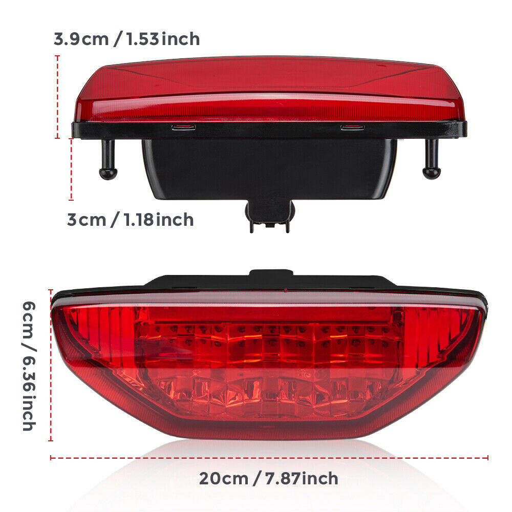 munirater Red LED Taillight Brake Lamp ATV Replacement for Honda TRX 250 300 400EX TRX400X 500 700