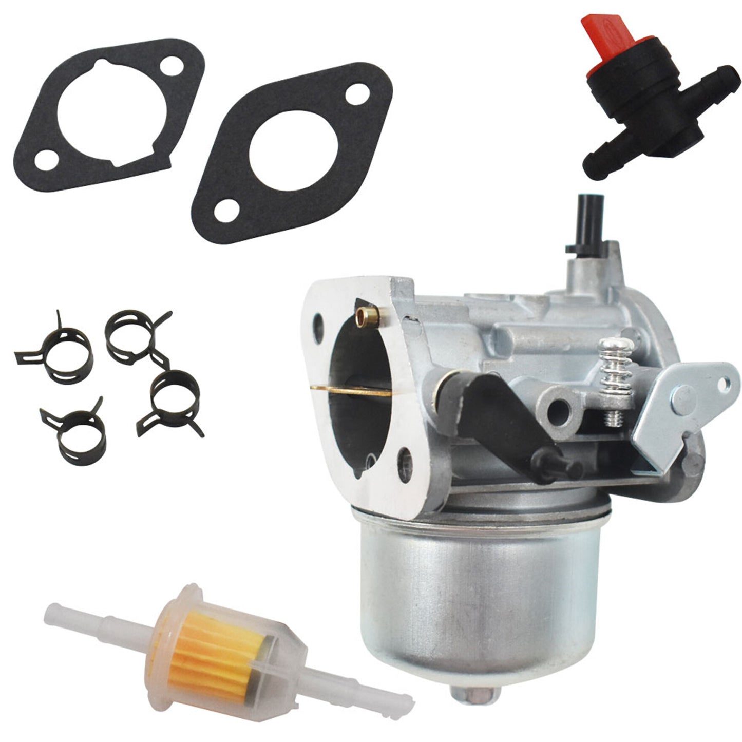 munirater Carburetor Kit with Gasket Replacement for Kawasaki FH430V FS481V Recoil Start Engine 15003-7047 15003-7061 15004-0823