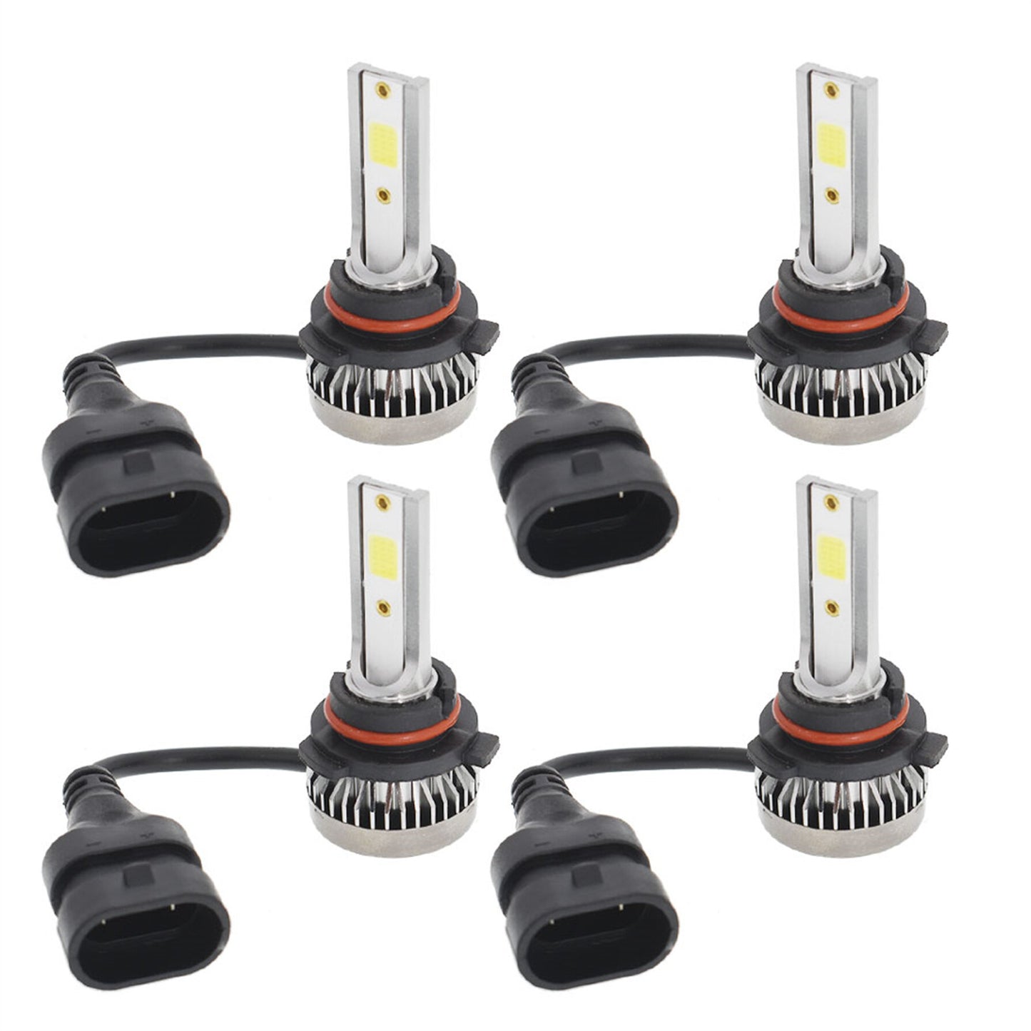 munirater 9005 + 9006 3200W 520000LM Combined LED Headlight High Beam/Low Beam LED Bulbs 6000K White 4 Bulbs Replacement for Car, SUV, ATV, VAN, Pickup Truck, Bus, Wagon, Motorcycle etc