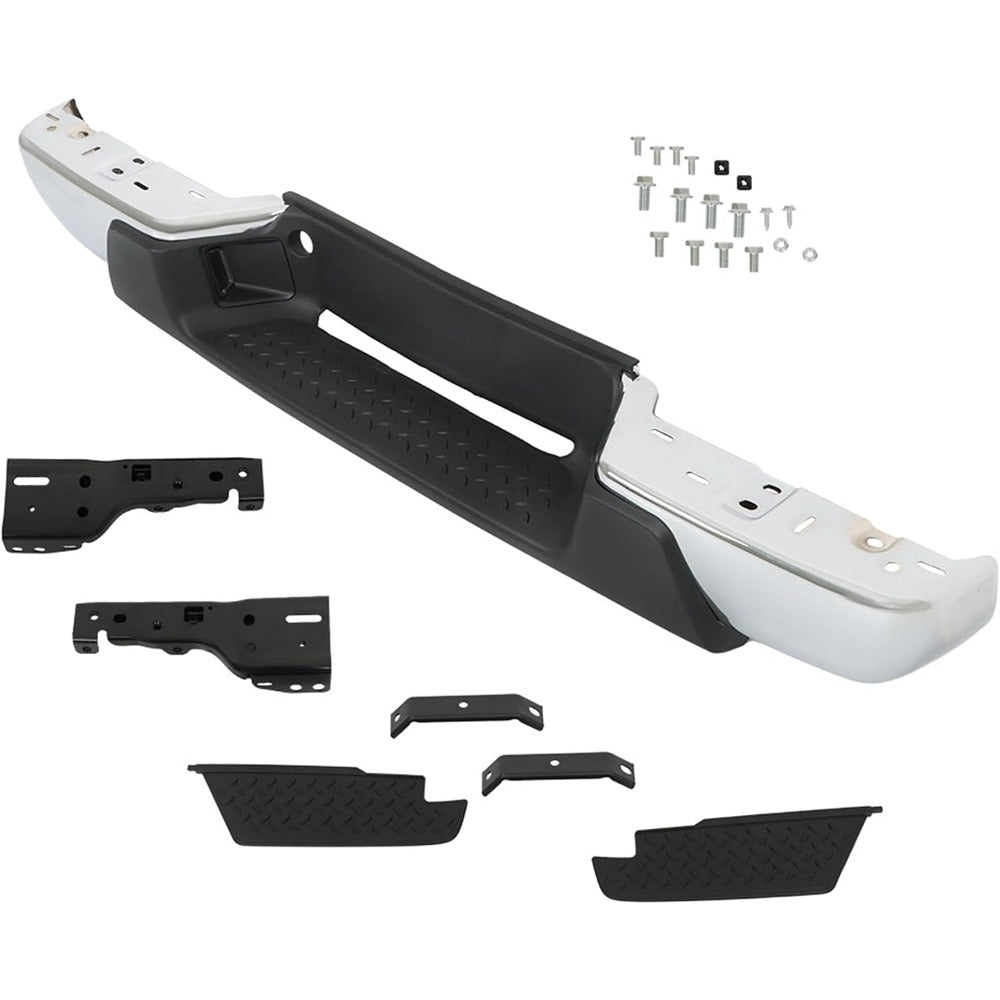 Chrome Steel Rear Step Bumper for Chevrolet Colorado & GMC Canyon 2008-2012, GM1103156