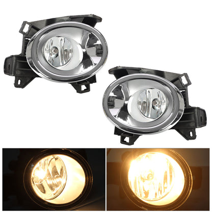 munirater 2-Pack Clear Lens Bumper Fog Light Lamps Assembly w/Bezel + Switch Kit Replacement for 2013-2016 Nissan Pathfinder