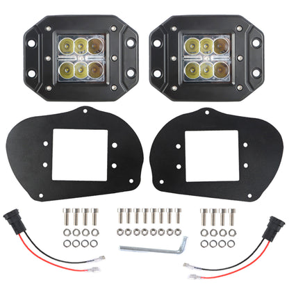 munirater LED Cube Headlight Brackets Kit Replacement for Polaris Sportsman 570/850/1000 RZR 800/900 XP