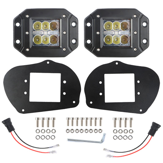 munirater LED Cube Headlight Brackets Kit Replacement for Polaris Sportsman 570/850/1000 RZR 800/900 XP