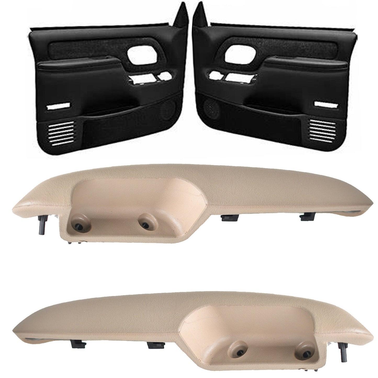 munirater Car Front Left & Right Interior Door Armrest Beige Replacement for 1995-2002 C/K Series Truck Tahoe Yukon 15999135 15999136