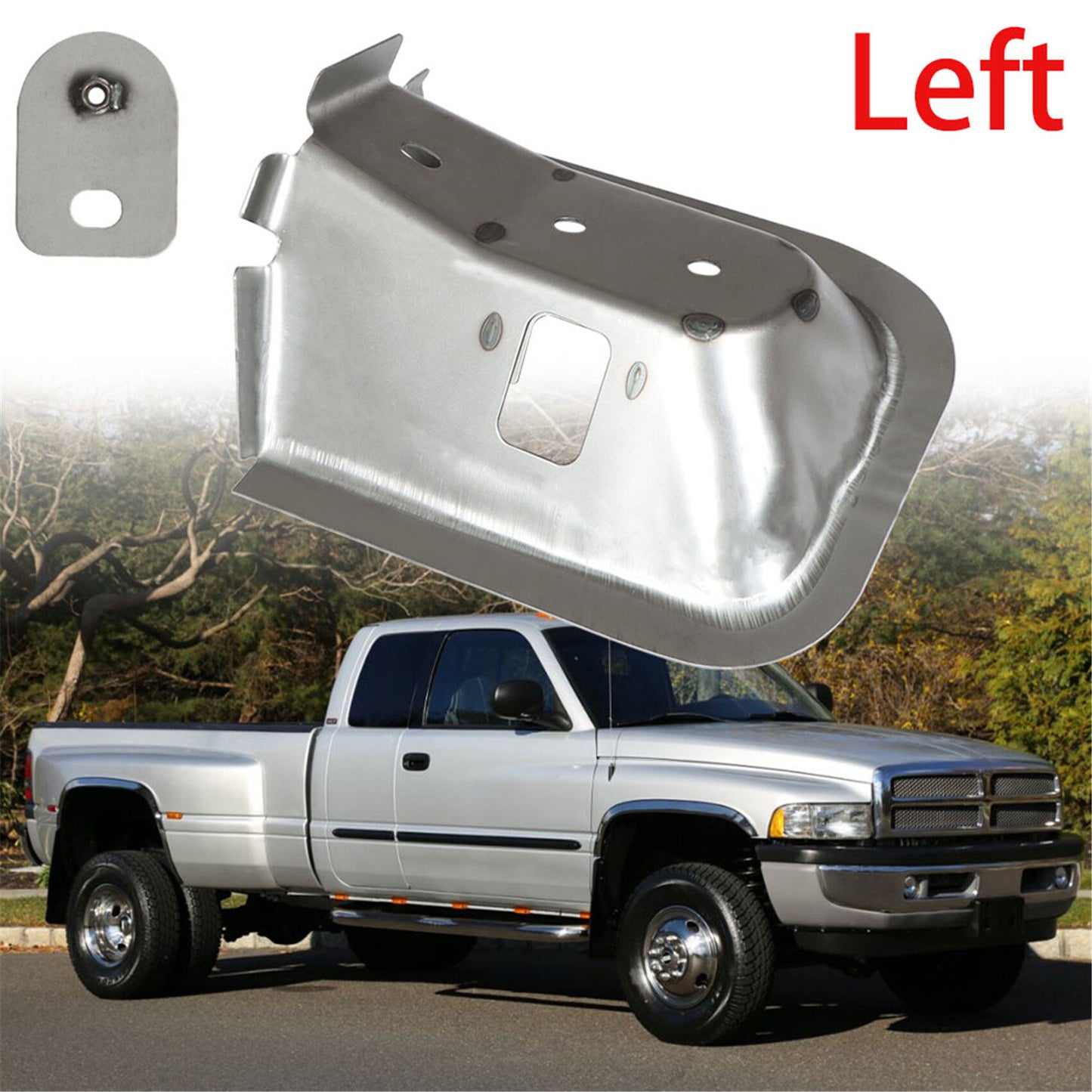 munirater Driver Side Die Stamped Front Cab Mount With Nutplate (Left) Replacement for 1994-2002 Dodge Ram 1500 2500 3500