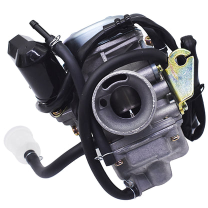 munirater 24mm Motorcycle Carburetor With Electric Choke Replacement for GY6 150cc Mopeds Scooters ATVs