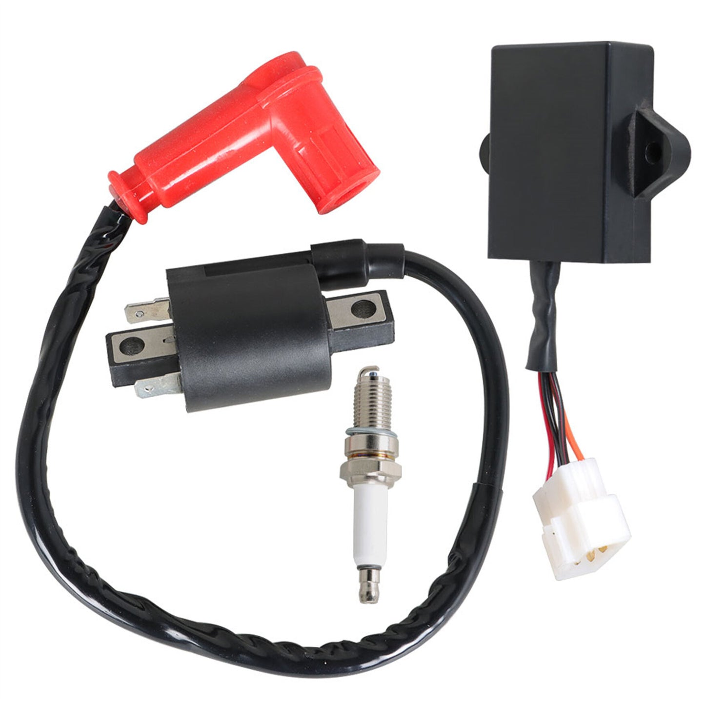 munirater Ignition Coil Ignitor CDI Box with Spark Plug Replacement for G9 1990-1995 Gas Golf Cart 99999-02368-00 J38-82310-20-00 BR4-ES000-00-00