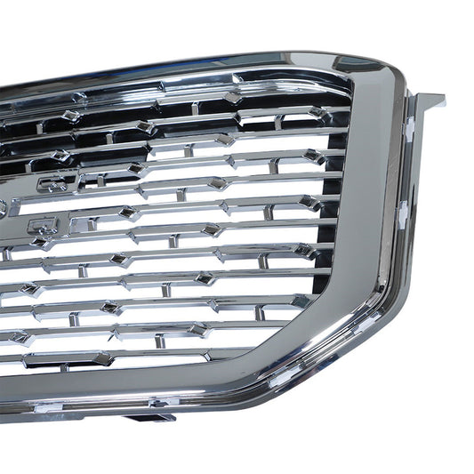 munirater Front Bumper Upper Grille Plastic Chrome Replacement for 2014-2020 Yukon