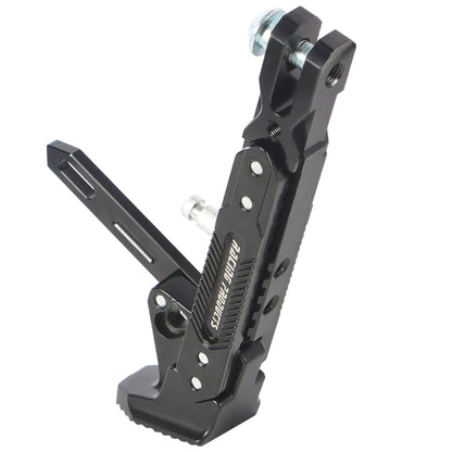 munirater Black Motorcycle Universal CNC Aluminum Alloy Adjustable Foot Side Bracket