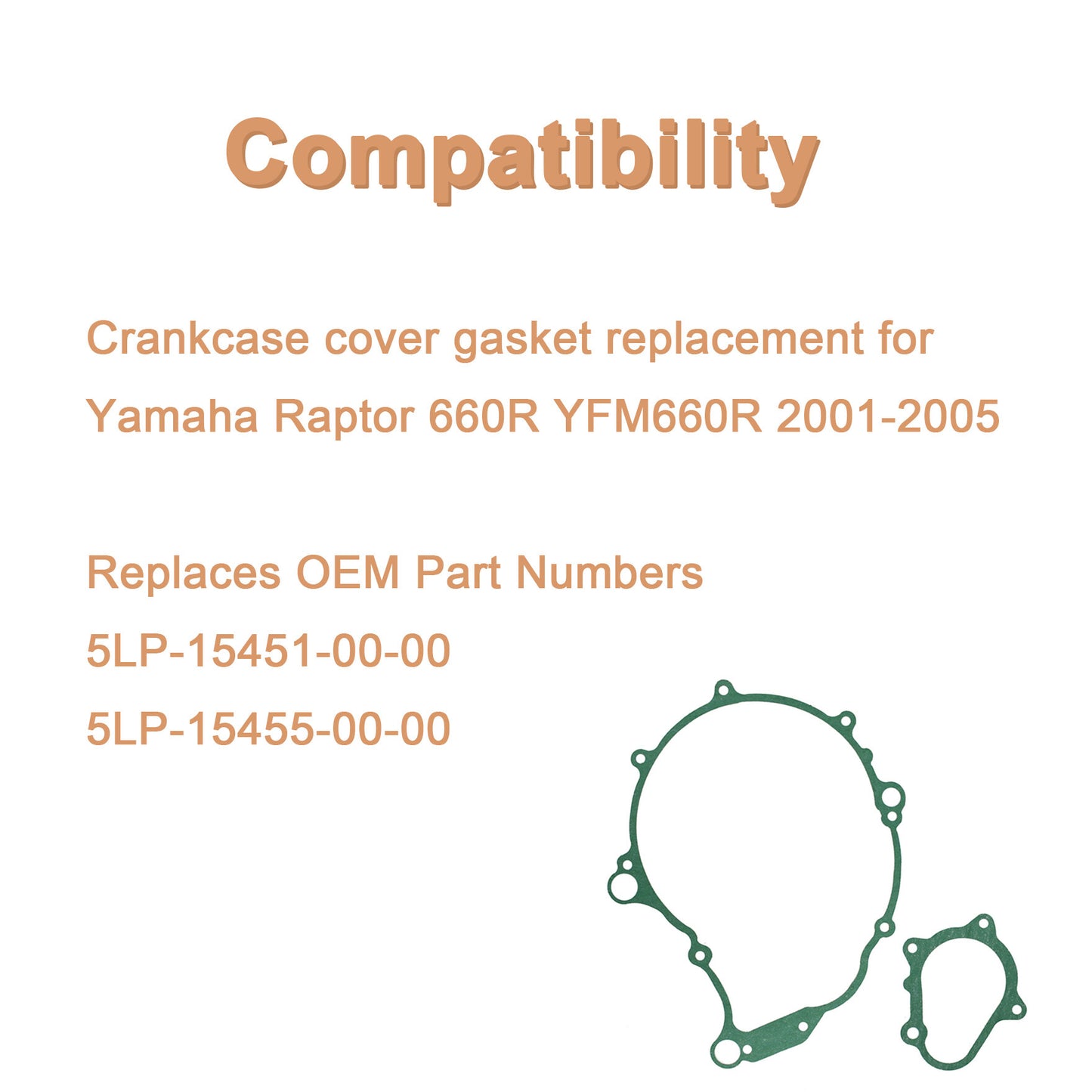 munirater Starter Stator Gasket Replacement for Raptor 660R 5LP-15451-00-00 5LP-15455-00-00