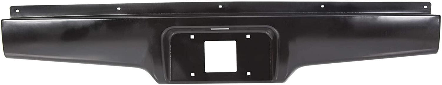 munirater Steel Rear Bumper Roll Pan License Light with Screws Black Replacement for 1982-1993 S10 S15 Sonoma Pickup