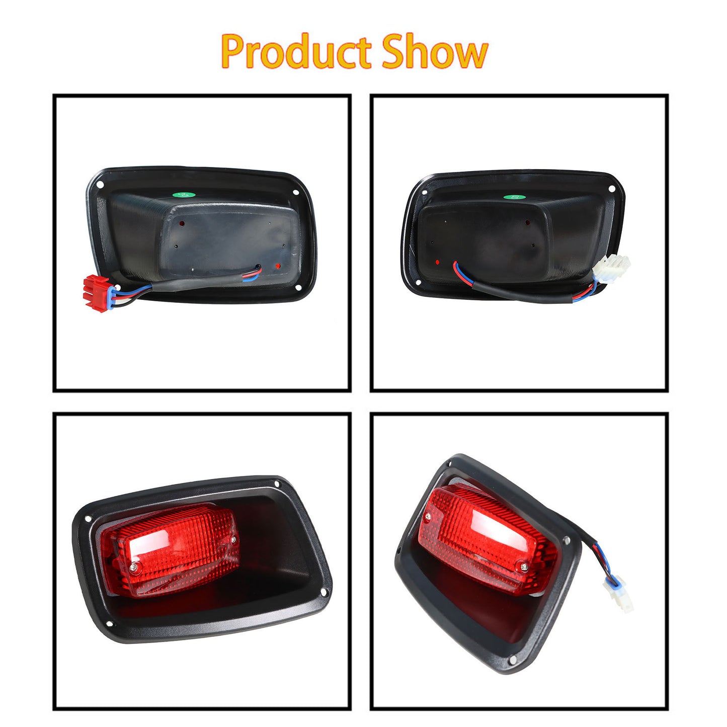 munirater 2 - Pack 12 Volt Golf Cart LED Rear Taillights Replacement for EZGO TXT ST Golf Cart 1995-2013