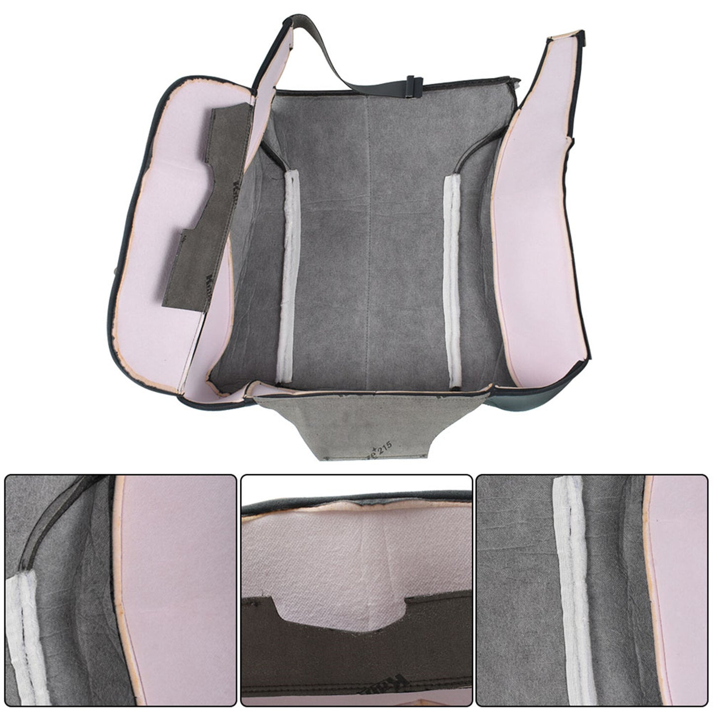 munirater Gray Cloth Seat Cover Driver Side Bottom Replacement for 2003-2005 Ram 1500 2500 3500 SLT