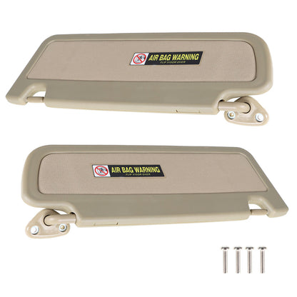 munirater 2PCS Left Driver Side and Right Passenger Side Sun Visor Beige with Mirror Replacement for 2006 2007 2008 Civic 83280-SNA-A01ZB 83230-SNA-A01ZB