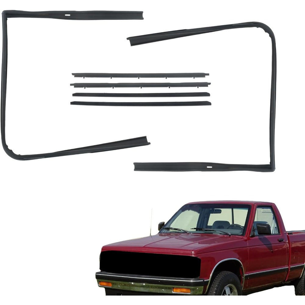 Window Sweep & Run Channel Weatherstrip Kit for Chevrolet S10 & GMC S15, 6-Piece