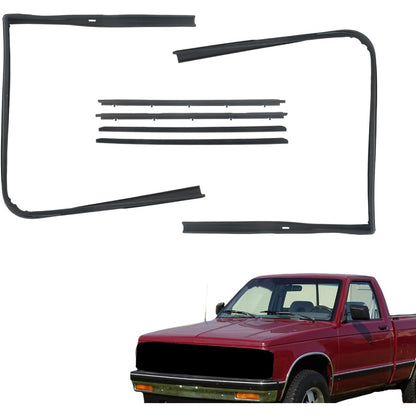 Window Sweep & Run Channel Weatherstrip Kit for Chevrolet S10 & GMC S15, 6-Piece