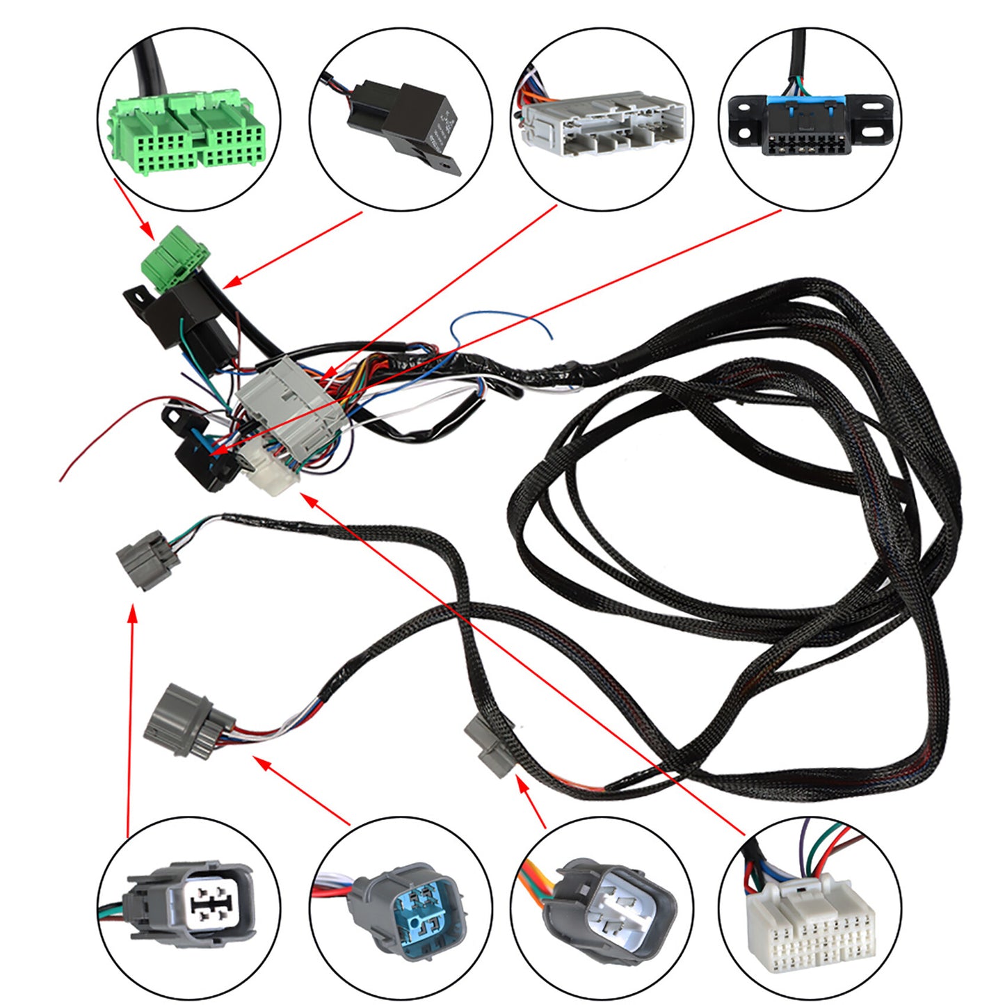 munirater K-Swap Conversion Wiring Repair Harness Pigtail K-Series K20A K20A2 K24 Jumper EK Replacement for 1999-2000 Civic 1.6L