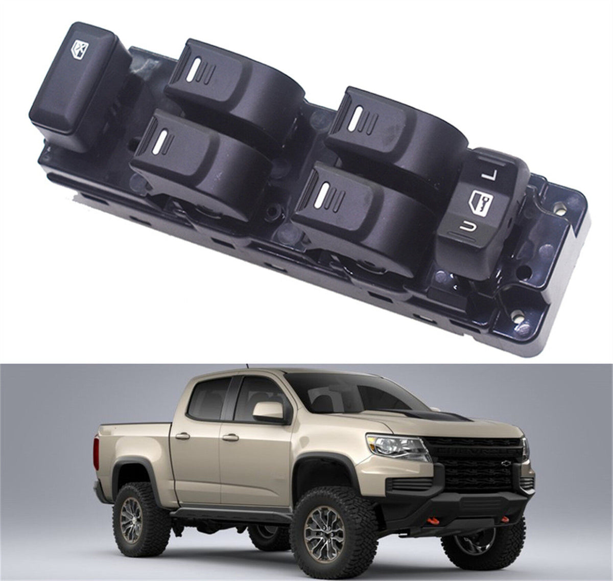 Front Master Power Window Switch Driver Side Replacement for Colorado 2004-2012/ Canyon 2004-2012 / H3 2006-2010/H3T 2009-2010