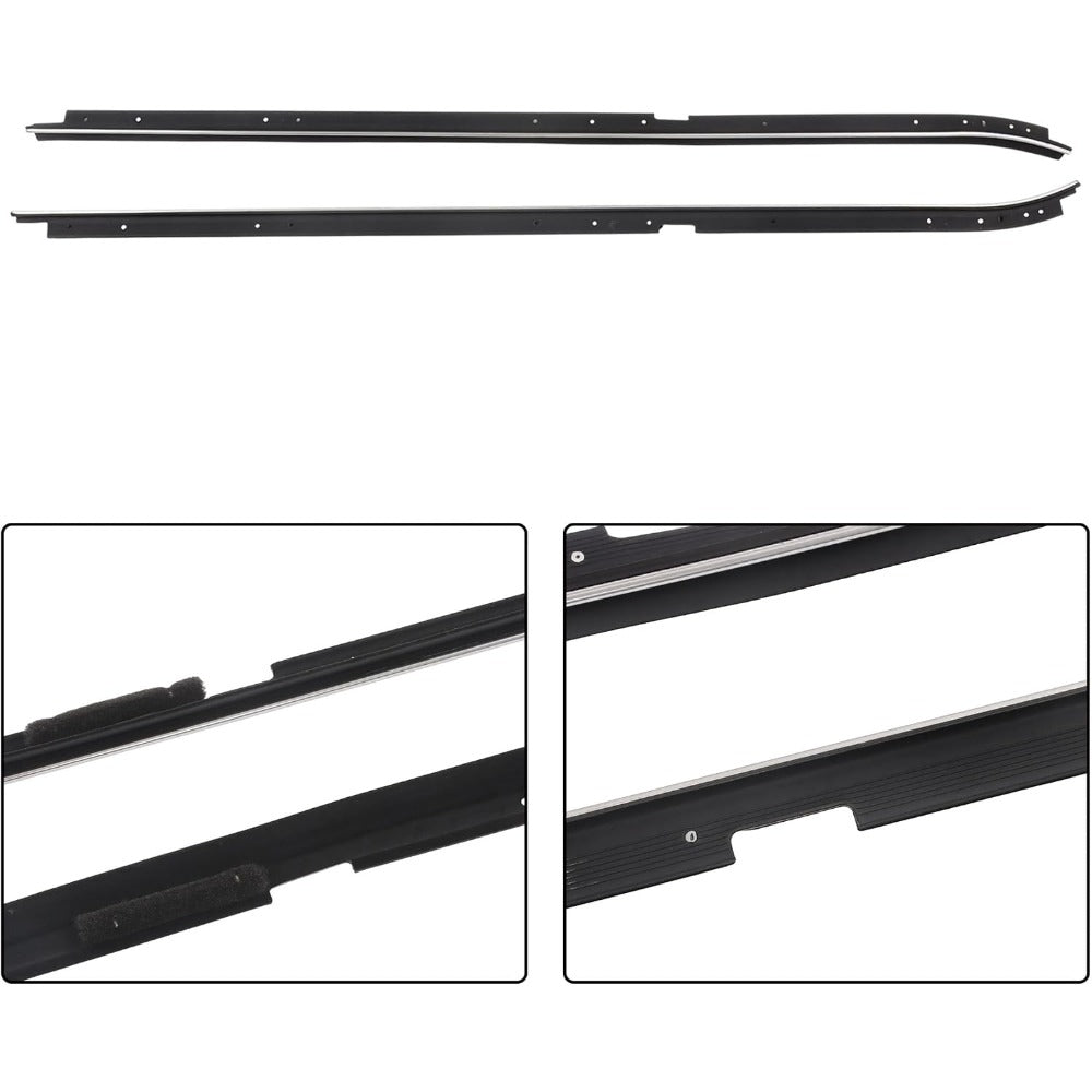 Window Weatherstrip Kit for 1982-1987 Buick Regal, 4-Piece, Black & Chrome