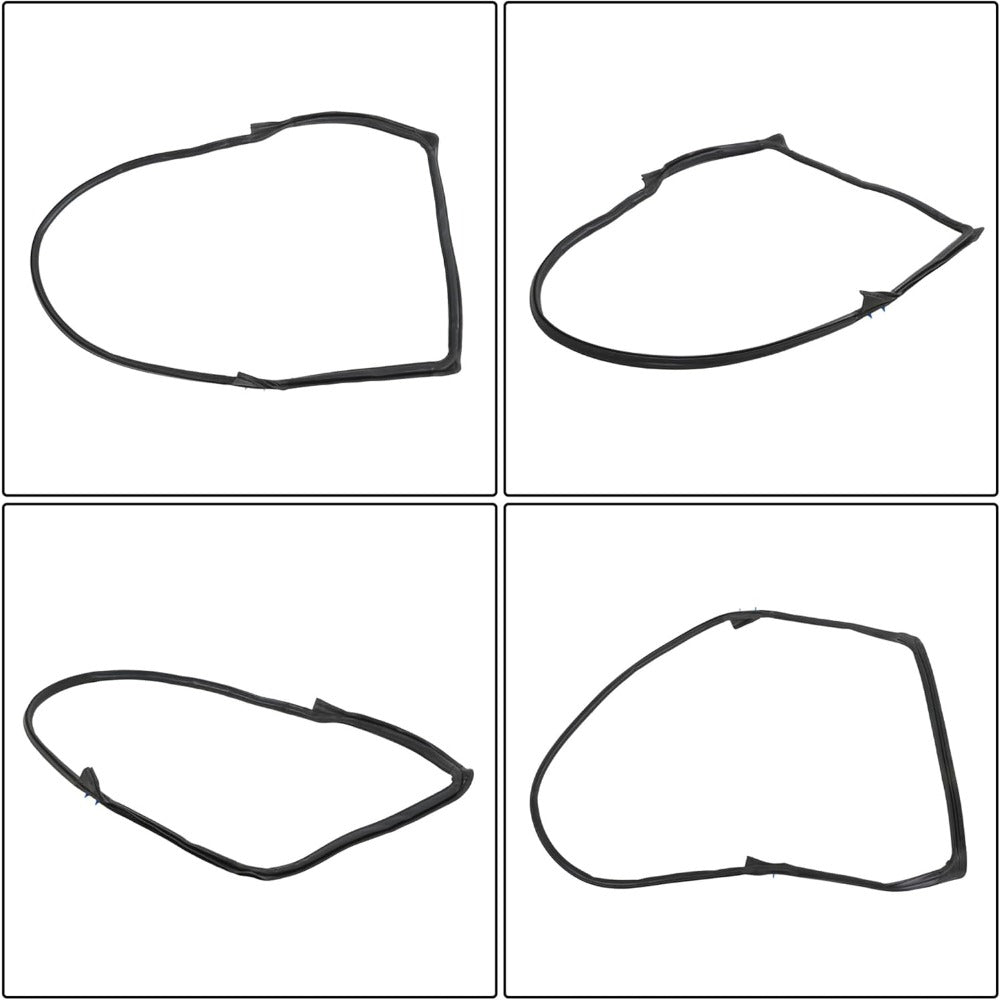 Door Window Weatherstrip Kit for 2007-2018 Jeep Wrangler, 4-Piece