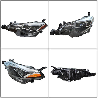 munirater 1-Pack LH Projector Headlight Headlamp Assembly Set Replacement for 2017 2018 2019 Corolla SE XLE XSE Sedan, Replace Driver Side Headlamps Halogen LED