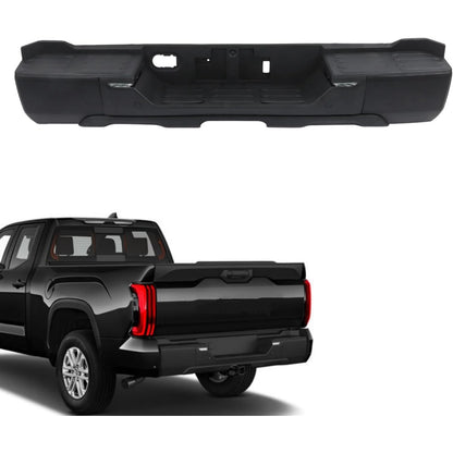 Black Rear Step Bumper for Toyota Tundra 2022-2024, without Sensor Holes, TO1103139