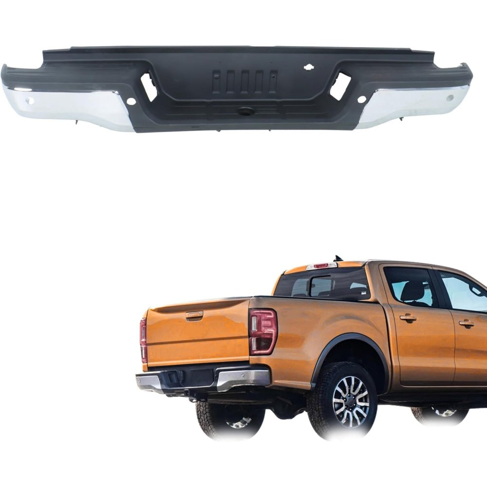 Chrome Steel Rear Step Bumper for Ford Ranger 2019-2023, FO1103231